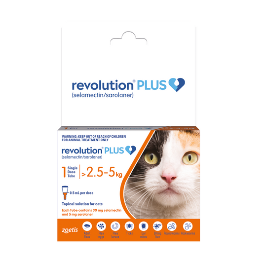Flea & Worm - Revolution Plus 2.5-5kg Cat