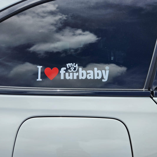 I Love My Furbaby Window Sticker